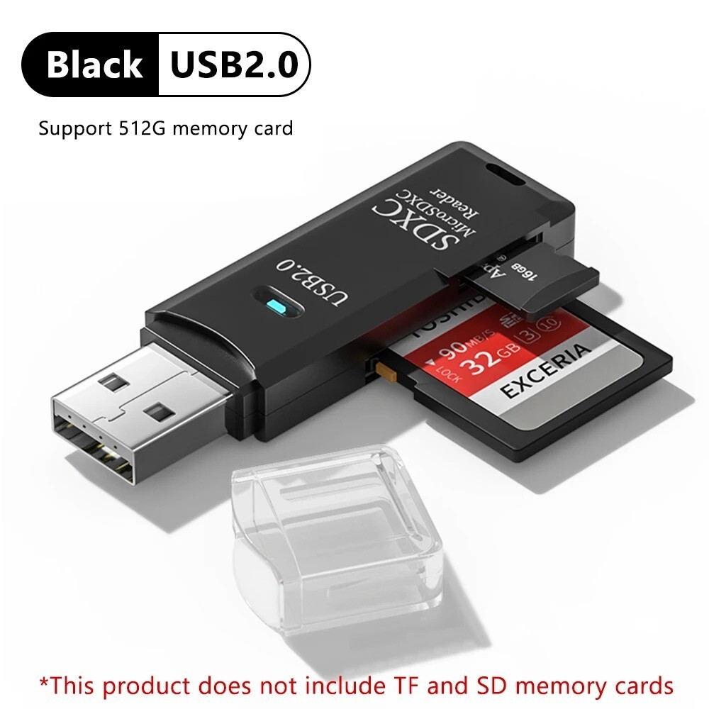 1PC NEW USB 2in1 CARD READER WRITER MICRO SD/SD USB 2.0 ADAPTER