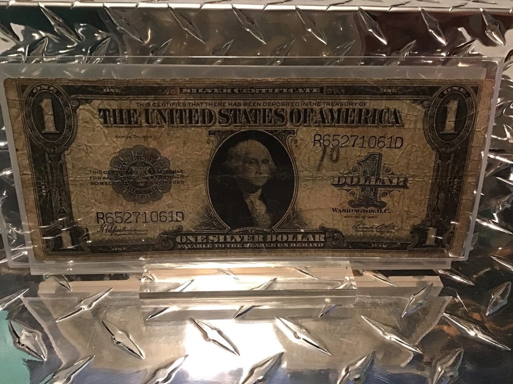 1923 $1 blue certificate large note￼
