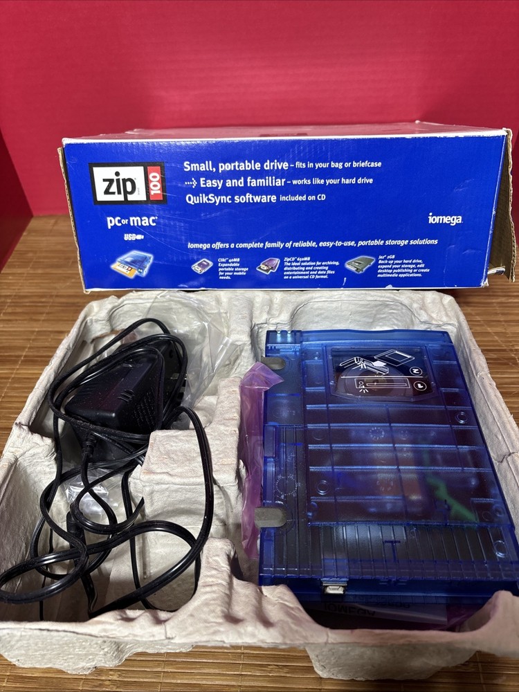 Iomega Zip 100 Parallel External Drive 100MB MAC PC