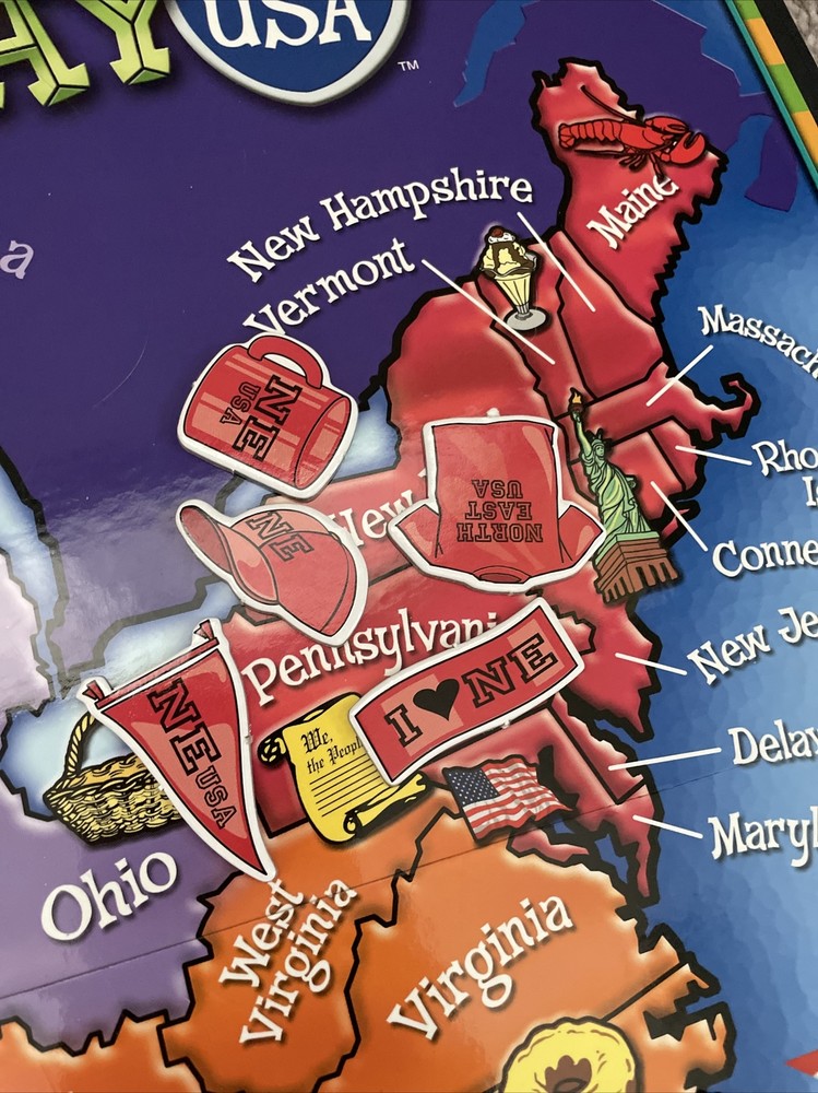 Learning Resources Reading Roadway Comprehension Board Game US Map Home School