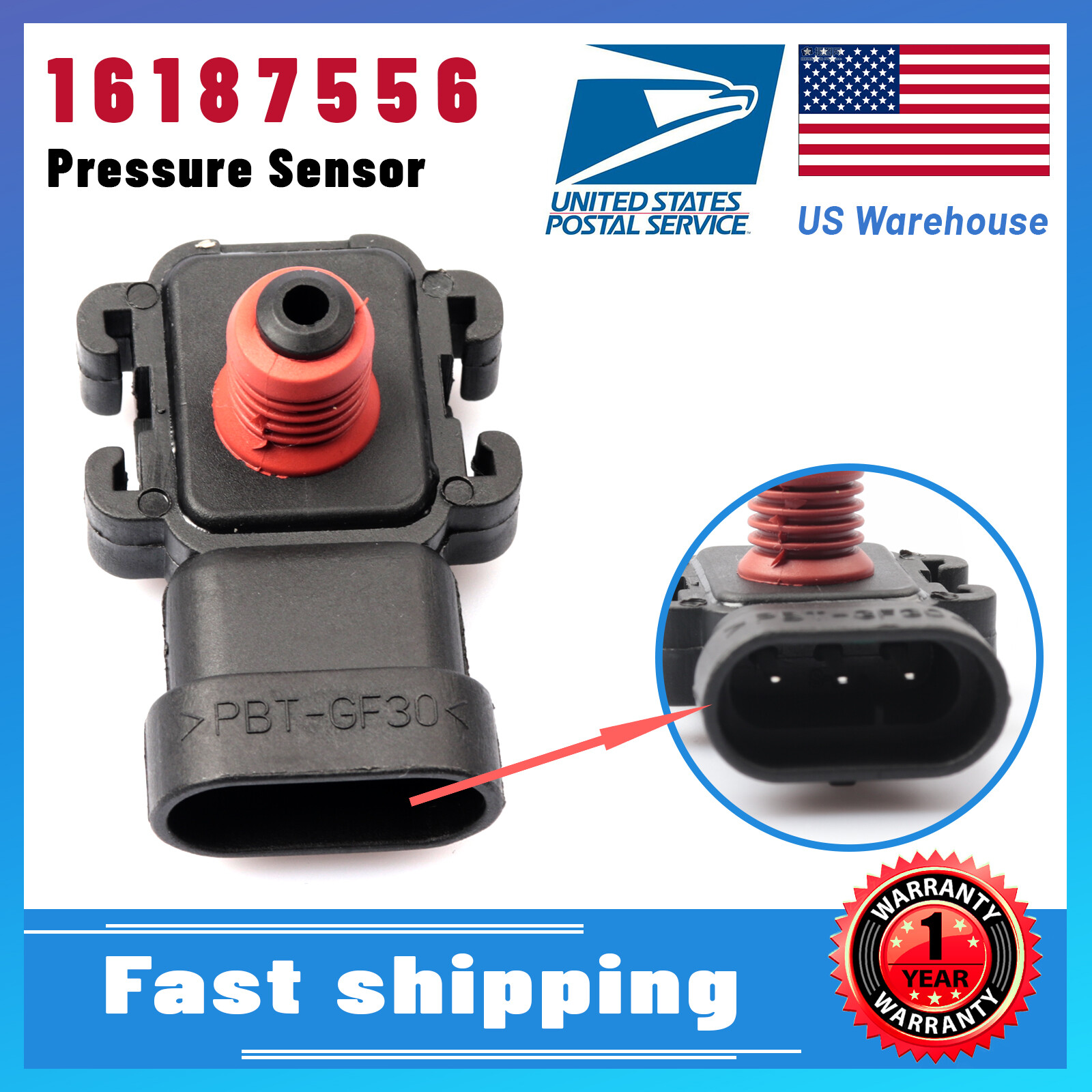 Genuine OEM MAP SENSOR LS1 4.8 5.3 6.0 MANIFOLD AIR PRESSURE 09359409 16249939