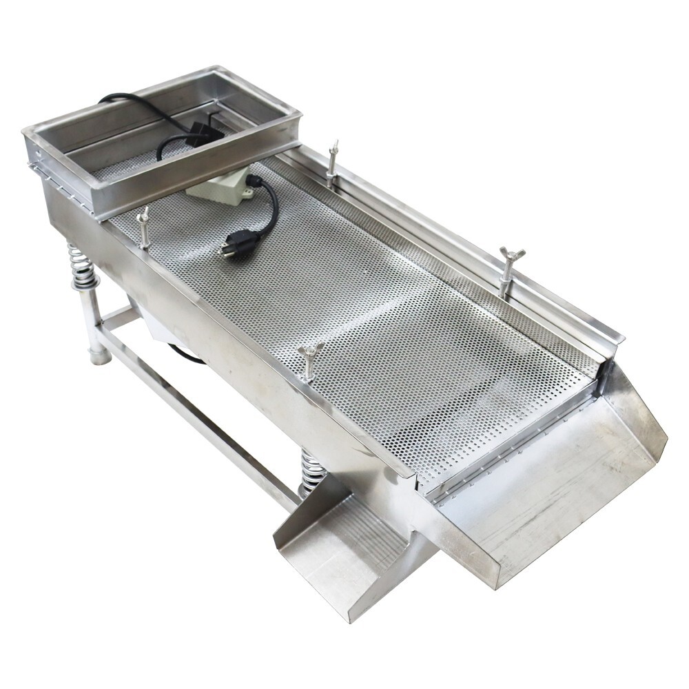 3mm Screen Stainless Steel Linear Vibrating Screen Shaker Single Layer 110V
