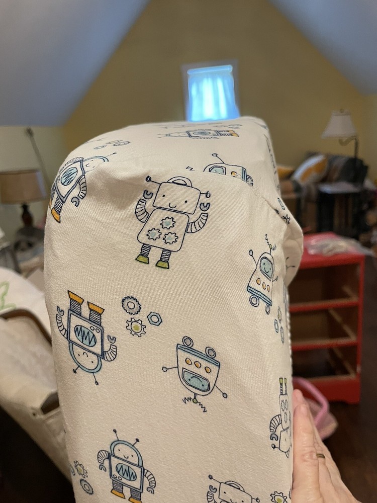 Cloud Island Robot Fitted Baby Crib Sheet