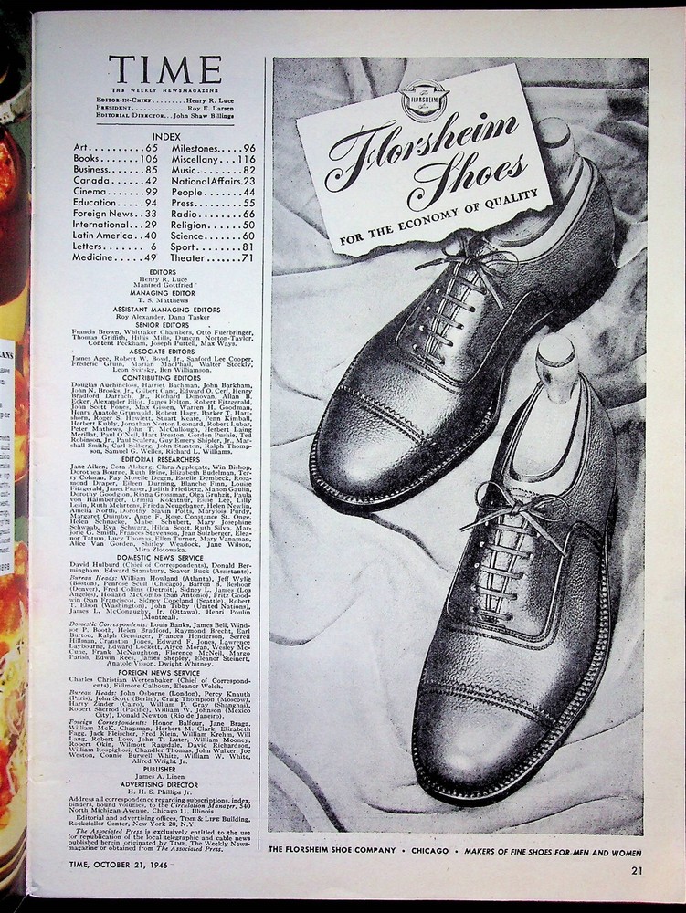 Time Magazine October 21 1946 Eugene O'Neill Artzybasheff Cover