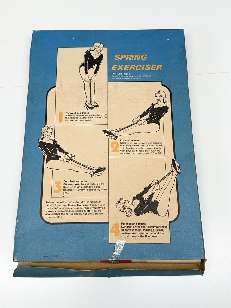 Vintage Retro Spring Action Rowing Exerciser In Original Box