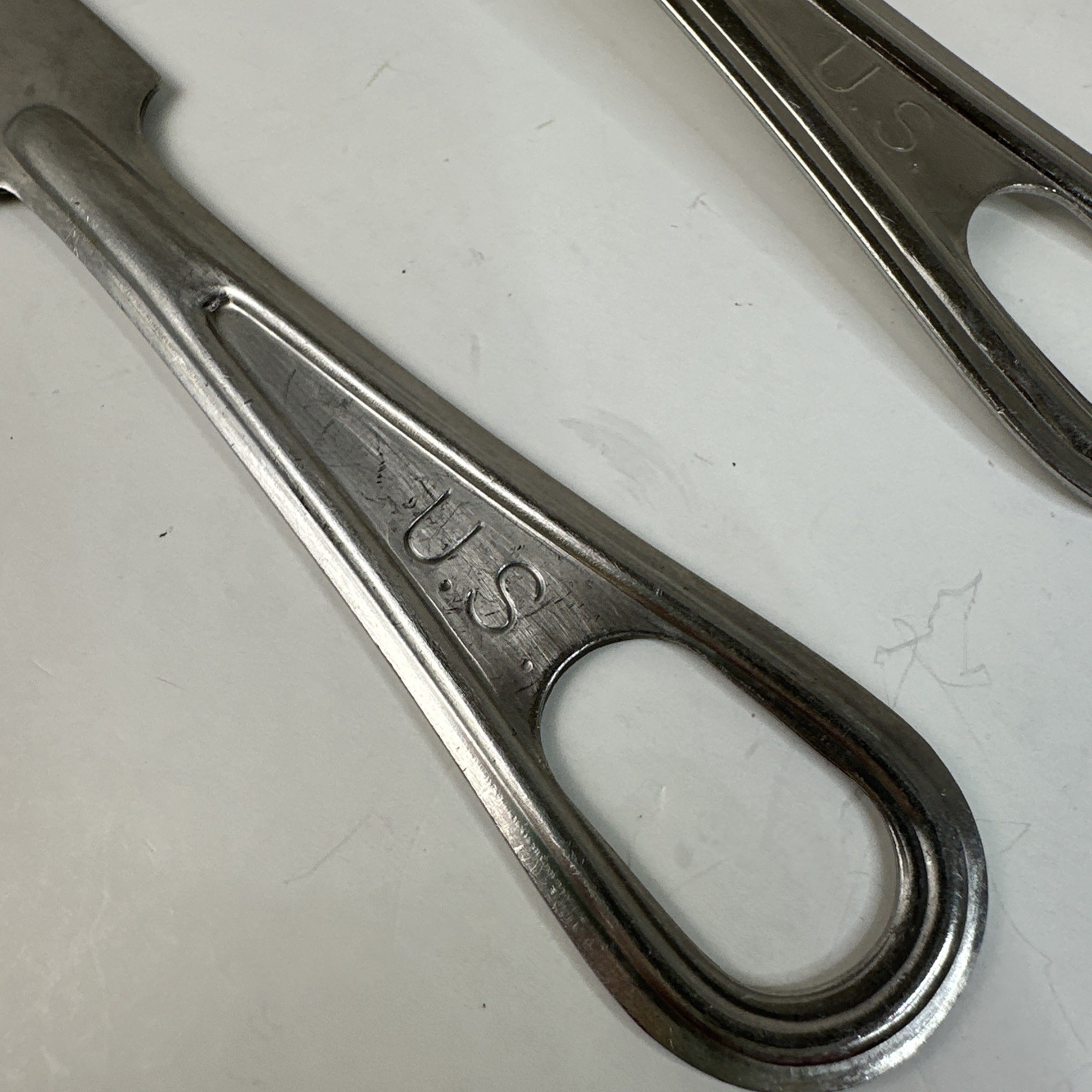 USGI Vintage Military Mess Kit Knife & Spoon Utensils Used