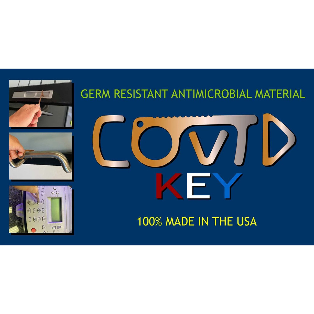 Copper No Touch Tool - Contactless COVID Key - Door Opener