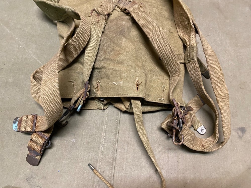 ORIGINAL WWII US ARMY M1942 COMBAT FIELD HAVERSACK BACKPACK-OD#3, 1942