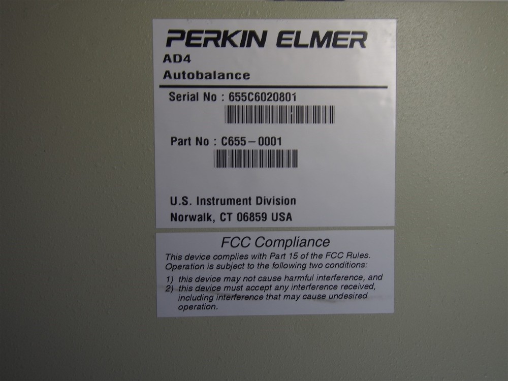 Perkin Elmer AD-4 Autobalance Controller ONLY C655-0001