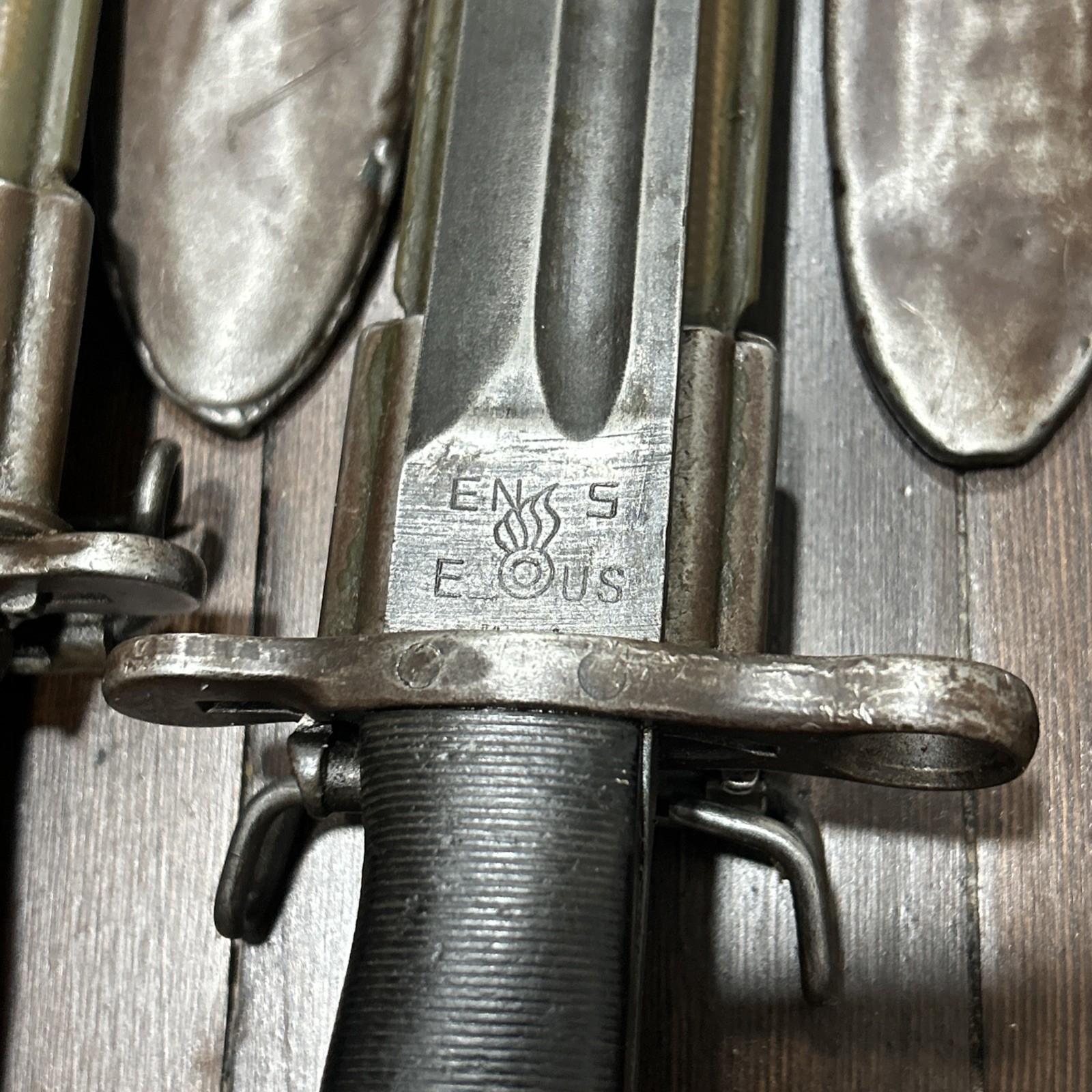 Original M1 Garand bayonet US marked w/ E-US scabbard also fits 1903 1903A3 NICE