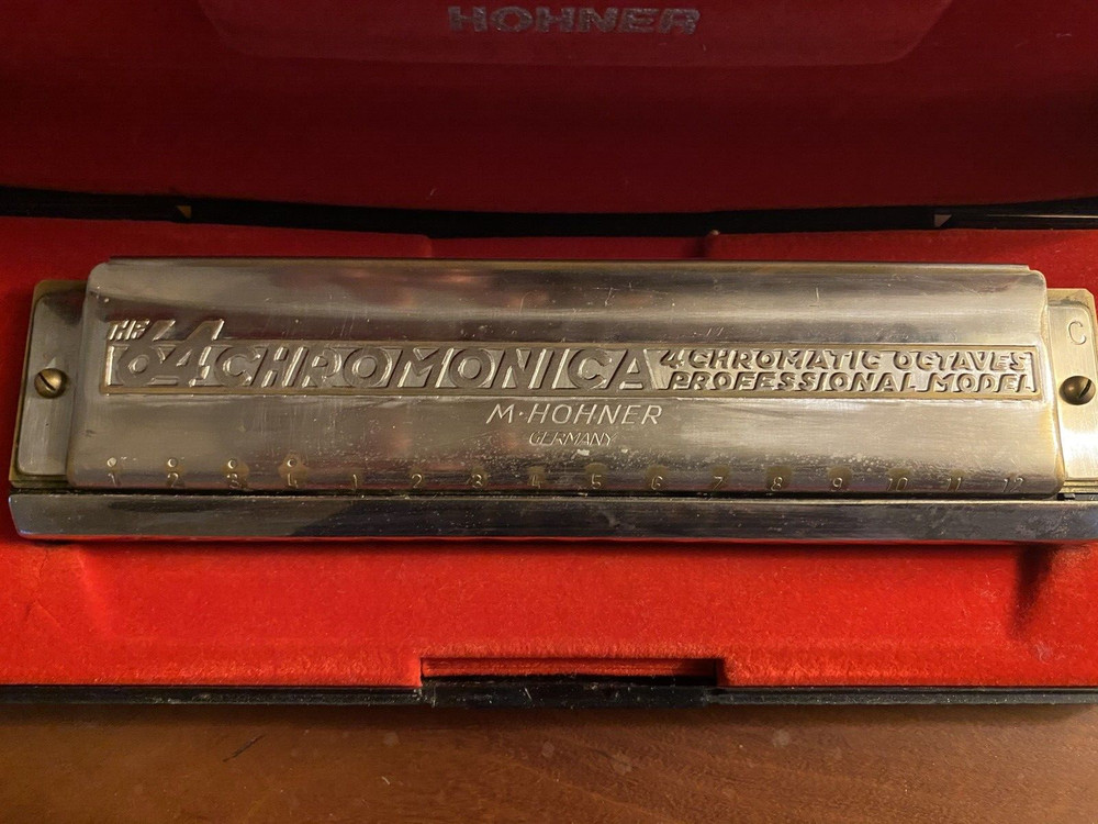 64 Chromonica Hohner Harmonica Professional Model 4 Octaves with Box
