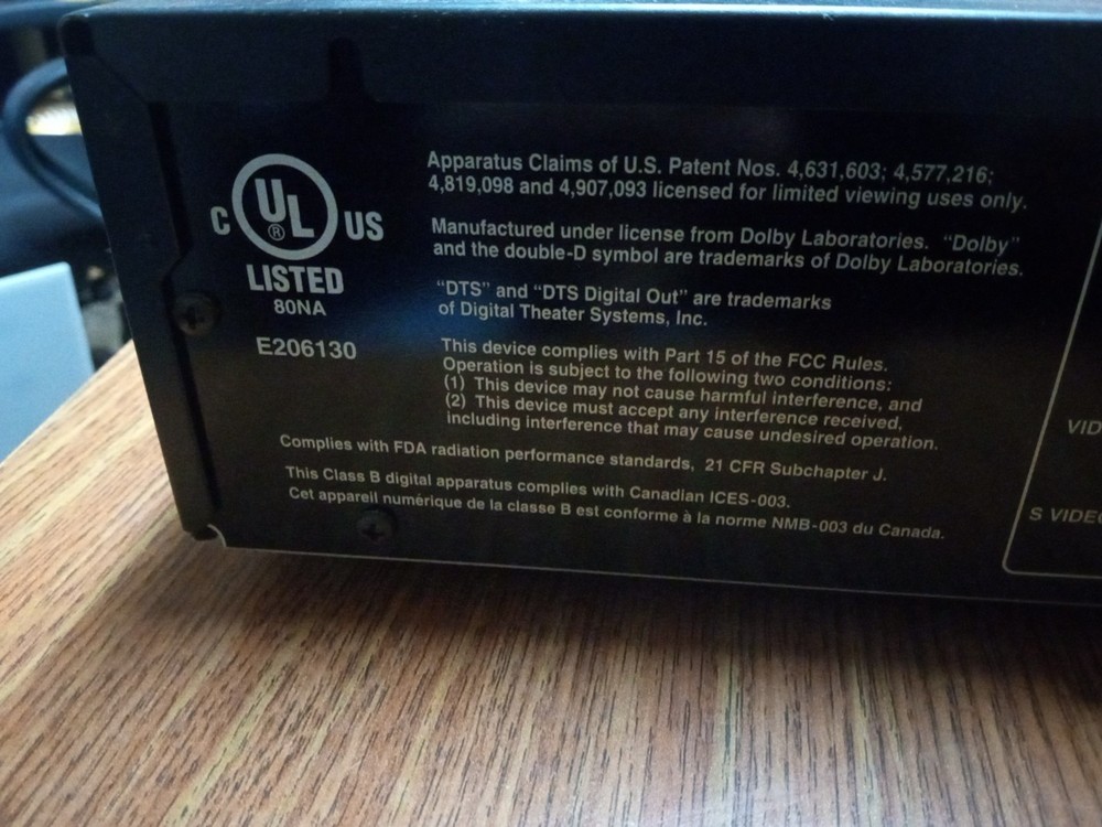 Onkyo Dvd Player DV-SP5 With Remote TESTED
