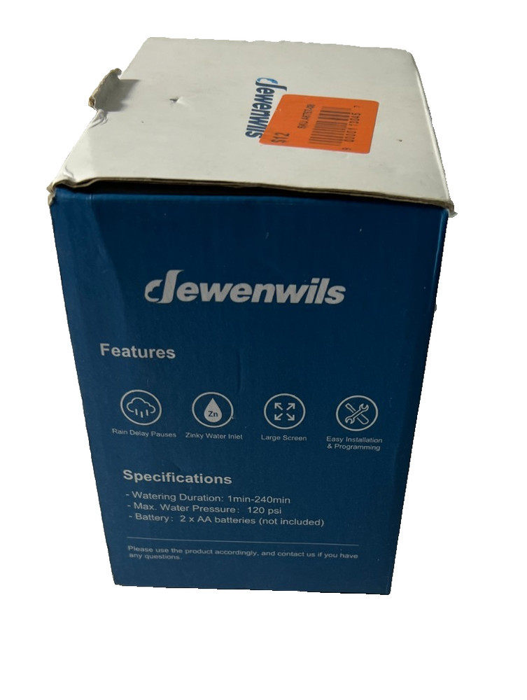 1x DEWENWILS 2-Zone Water Hose Timer, Programmable Sprinkler Timer Digital