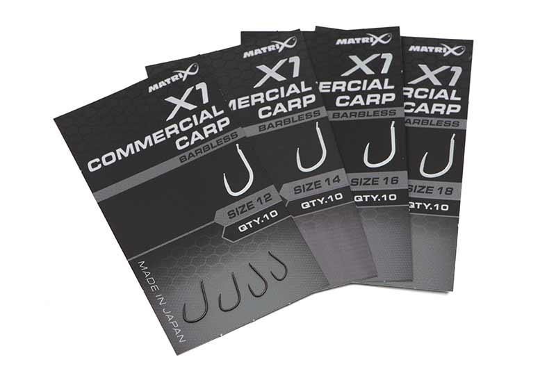 Matrix X1 Commercial Carp Hook - Spade Barbless