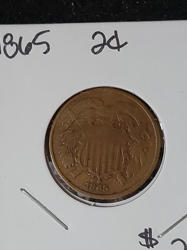 1865  2 CENT PIECE