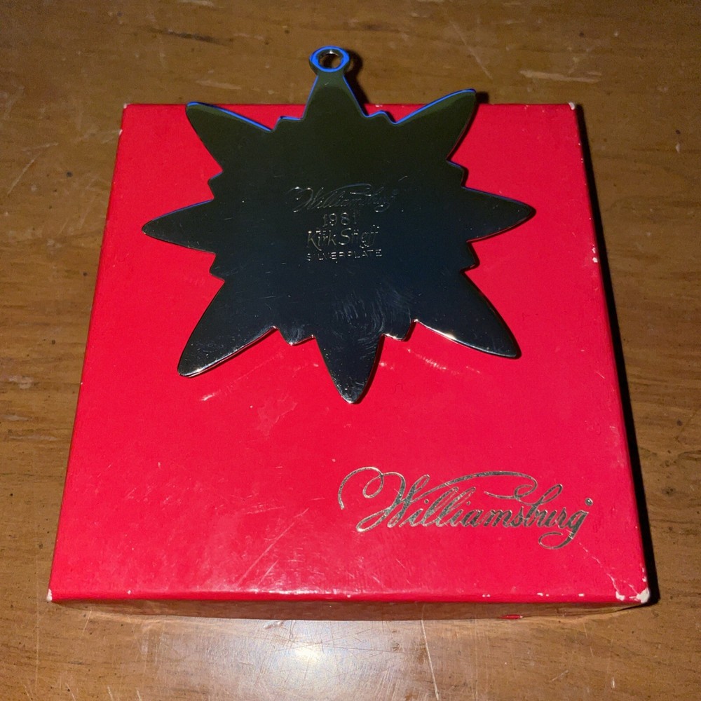 Vintage 1981 Williamsburg Silverplate Christmas Star by Kirk Stieff, Balt