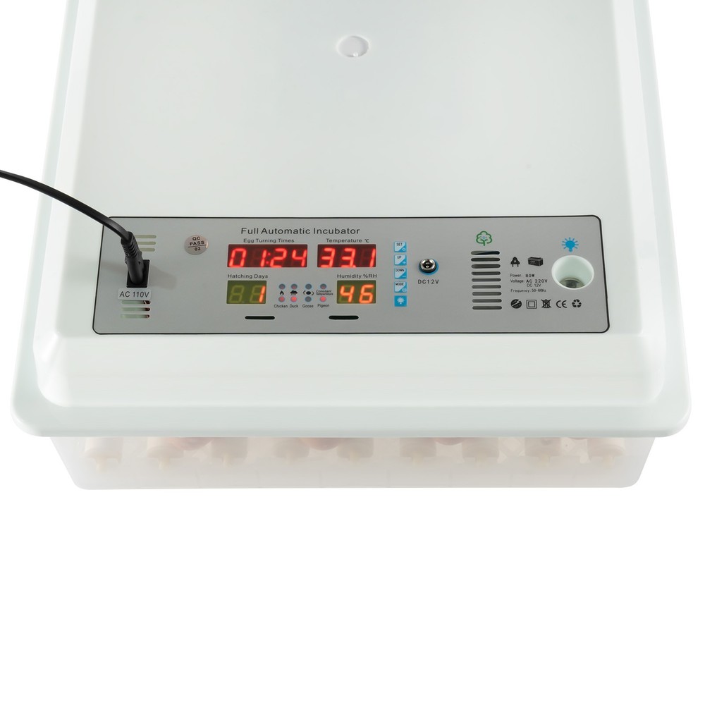 64 Digital Eggs Incubator Egg Hatcher With Temperature Control Automatic Turner