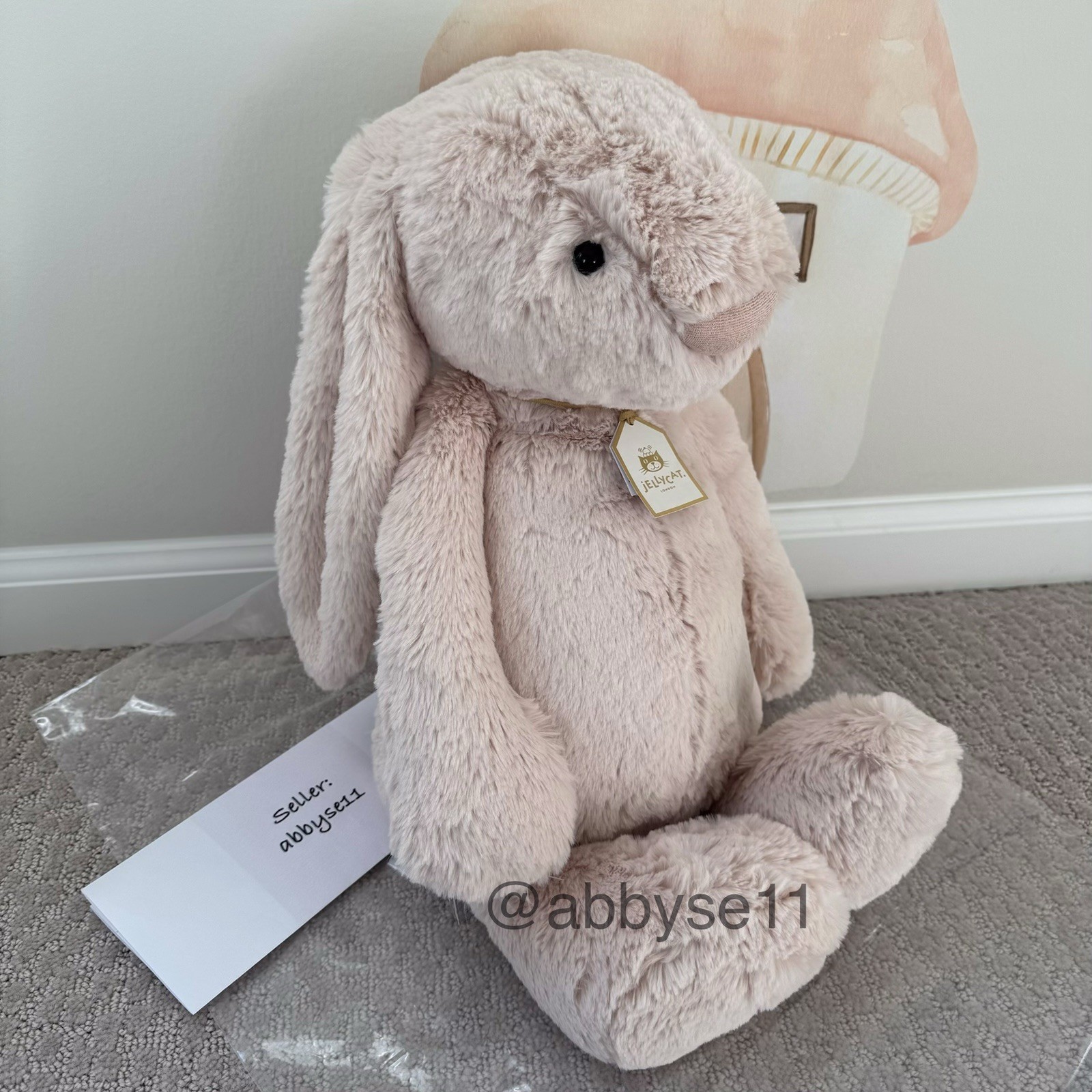 Jellycat Bashful Luxe Bunny Willow - Huge/Big - Authentic - BNWT - Fast Ship