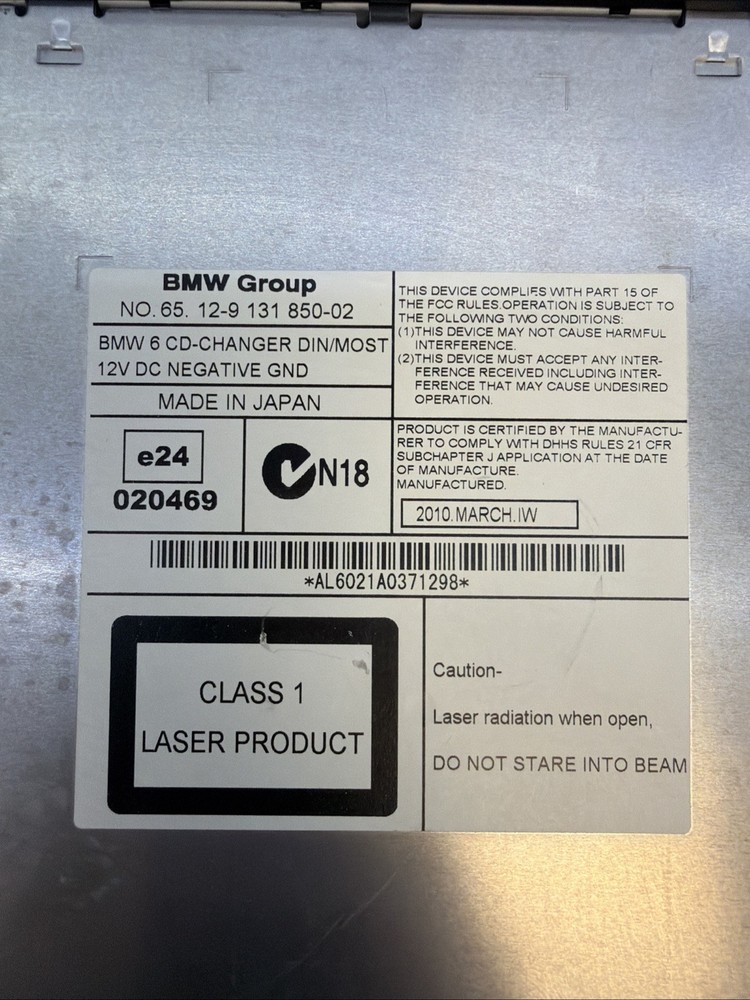 Changer BMW E60 E61 E63 E64 LCI CD Changer Disk Changer 6 CD Alpine 9131850 *