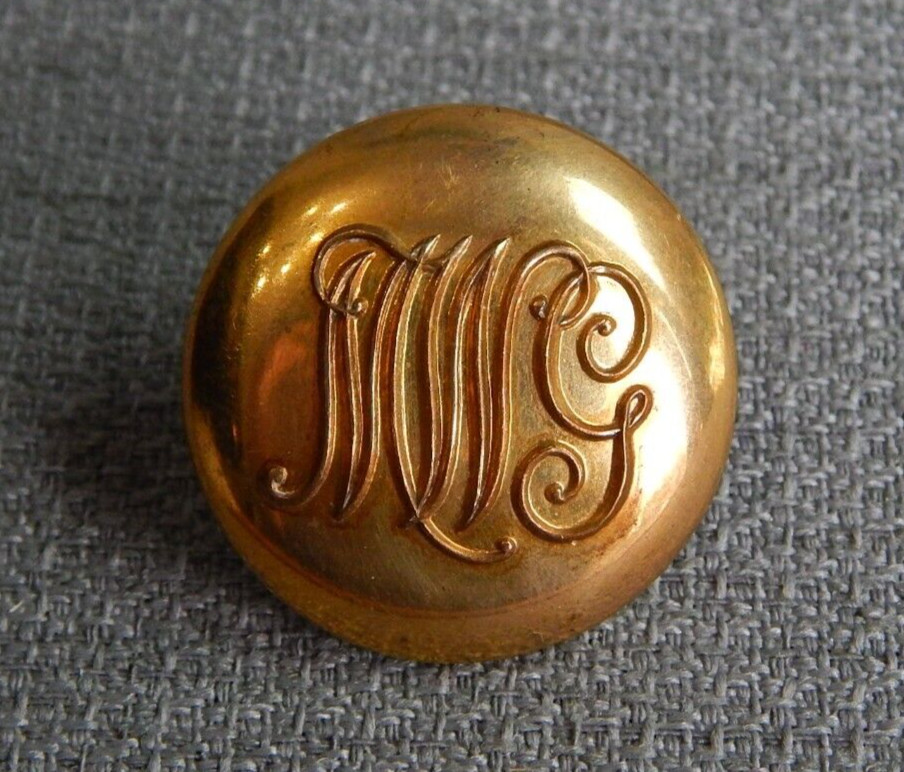 Vintage Uniform Livery Button Back Marked Aprx: 1" #911-B