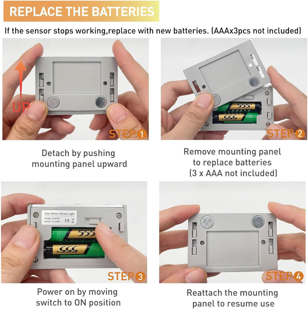 Silver Motion Sensor Keyhole Light - Automatic On/Off Infrared LED, Suitable for