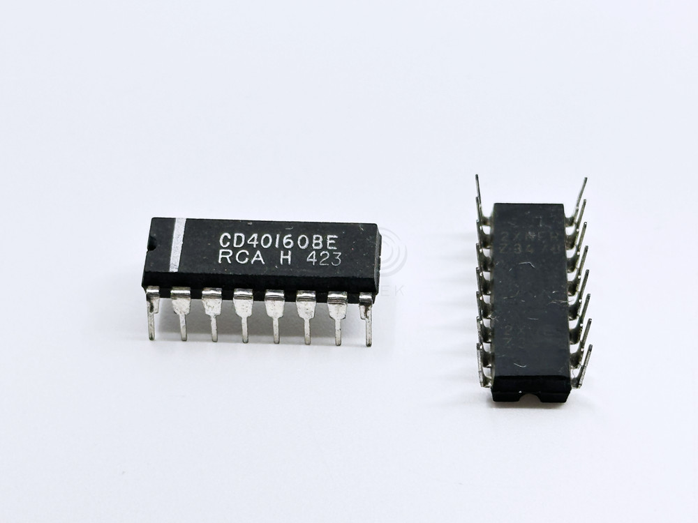 2PCS CD40160BE RCA CMOS Synchronous Programmable 4-Bit Decade Counter IC DIP-16