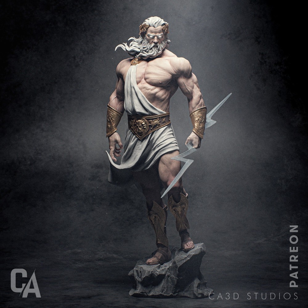 Zeus by CA3D | Diorama | D&D | DnD | Print on Demand