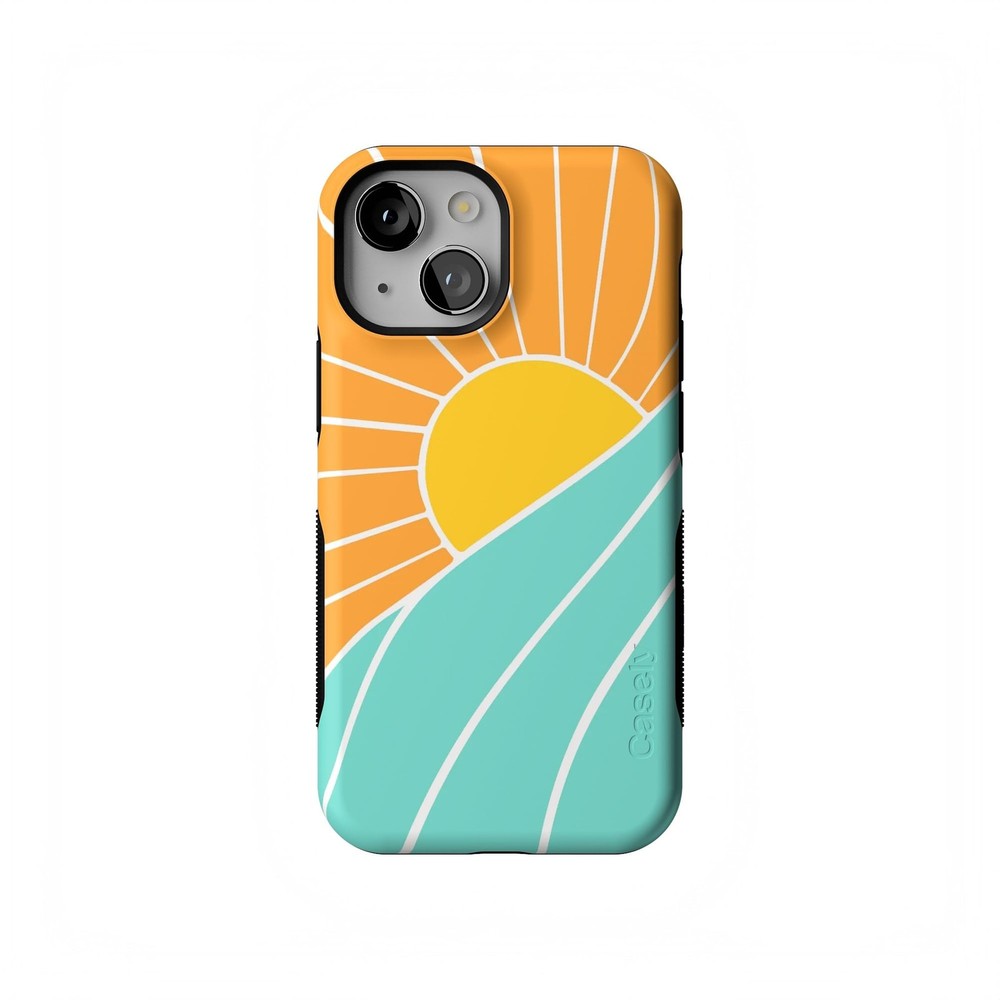 Casely iPhone 13 Mini Case | Waves & Rays | Sunshine | Compatible with MagSafe |