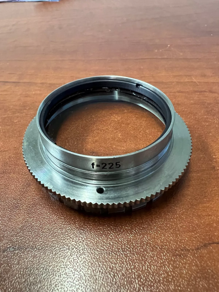 Zeiss Surgical Microscope Objective Lens Silver, F=225MM, 48MM Thread