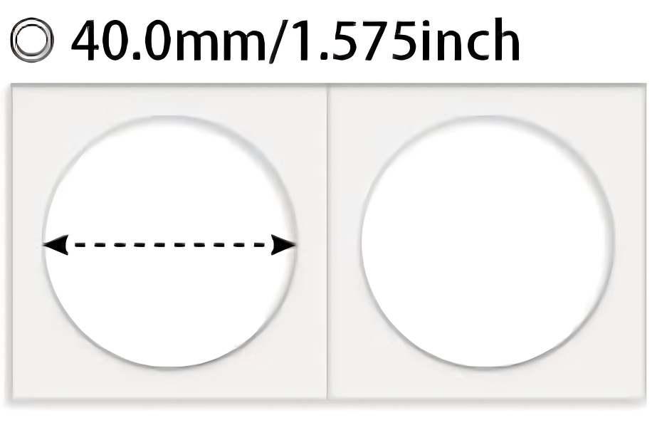 100 PCS 40mm 2x2 inch Cardboard Coin Holders Flips for Morgan, Peace, Ike Dollar