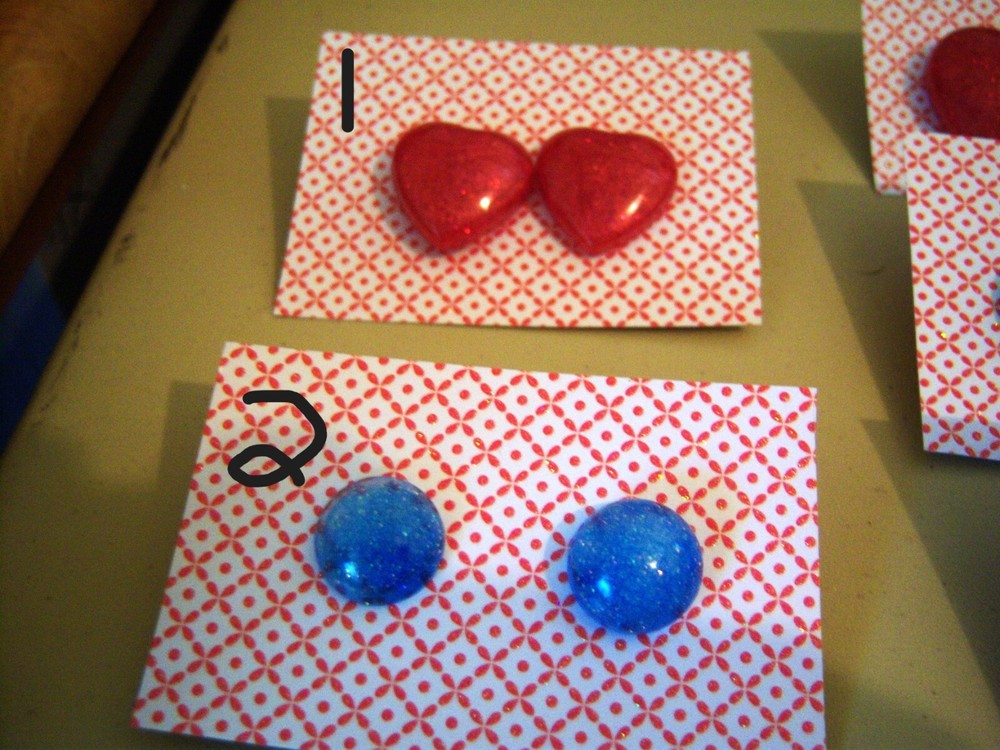 Handmade Post/ Studs Earrings by Granny #3