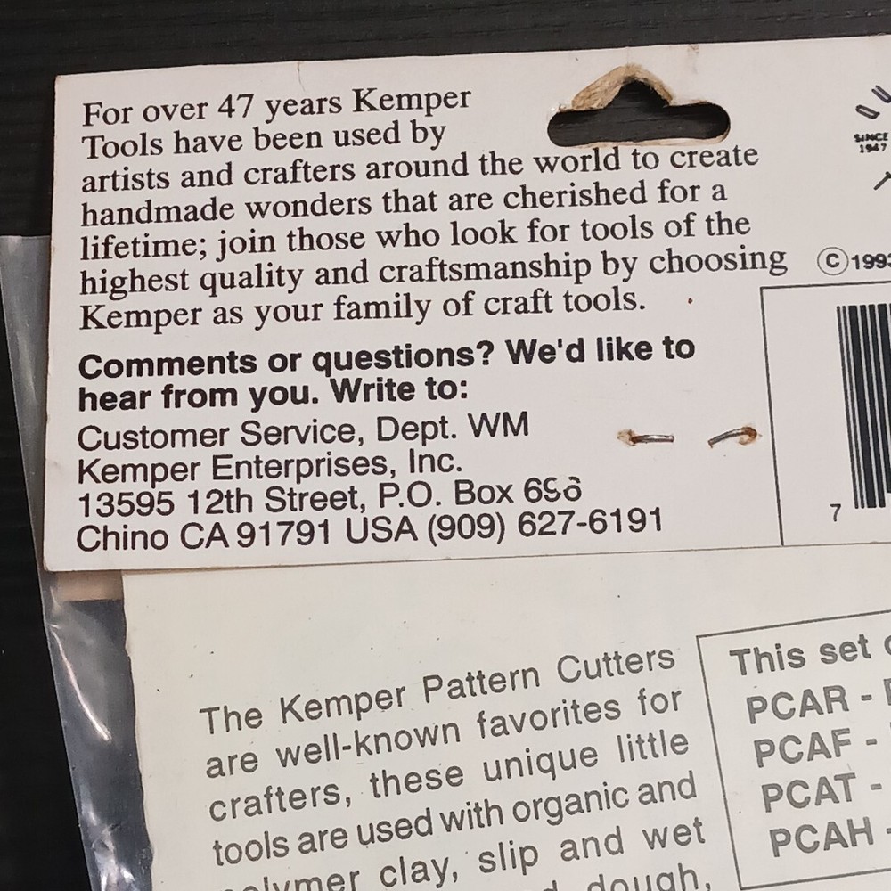 Kemper Tools Clay Cutters Pattern Cutter Set 3/4" Basic Set Made in USA