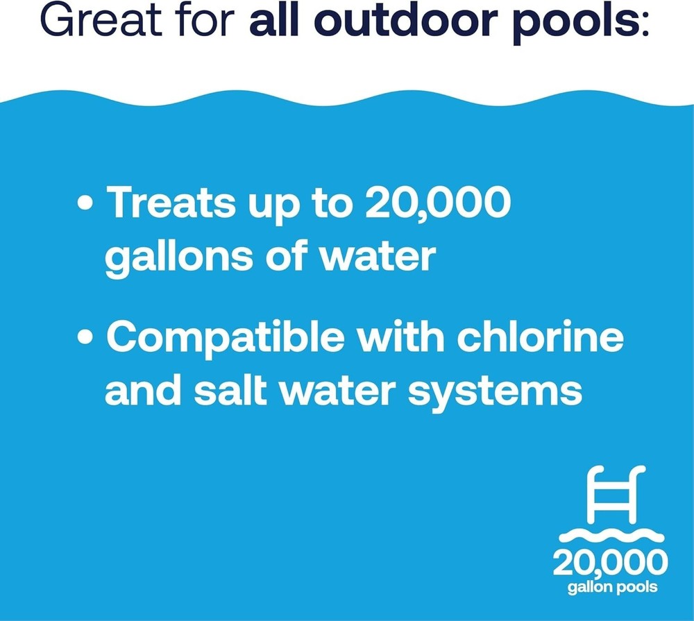 Multi-Purpose Swimming Pool Care Kit, 4 lbs - For Algae Control & Water Testing