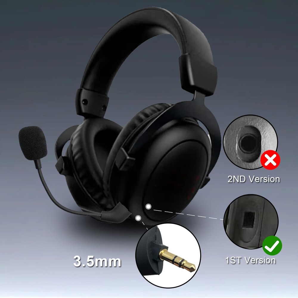 Replacement Game Microphone Compatible with Kingston HyperX Cloud 2 II Pre-20...