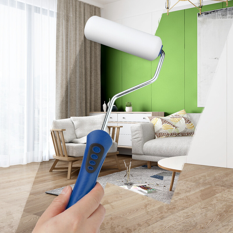 WORKPRO 12Pack Foam Paint Roller 4 inch Mini Paint Roller Small Paint Roller Kit