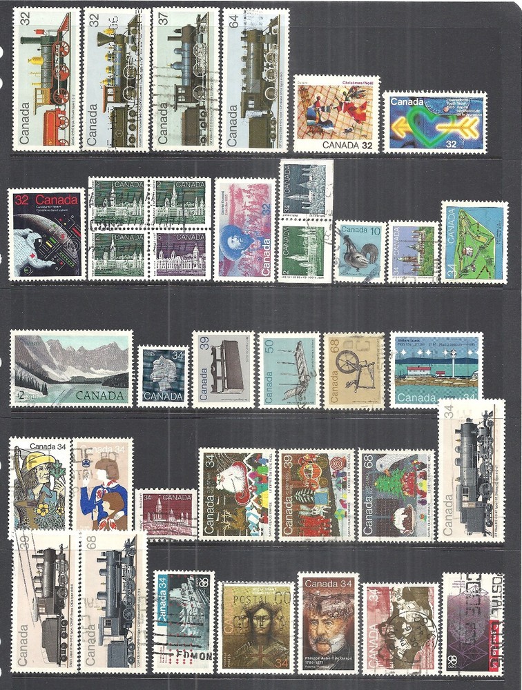 CANADA    VARIOUS MINT HINGED & USED ISSUES     1984 - 1988