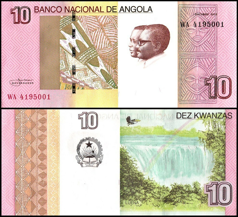 Angola 10 Kwanzas, 2012, P-151B, UNC X 100 PCS Bundle Pack