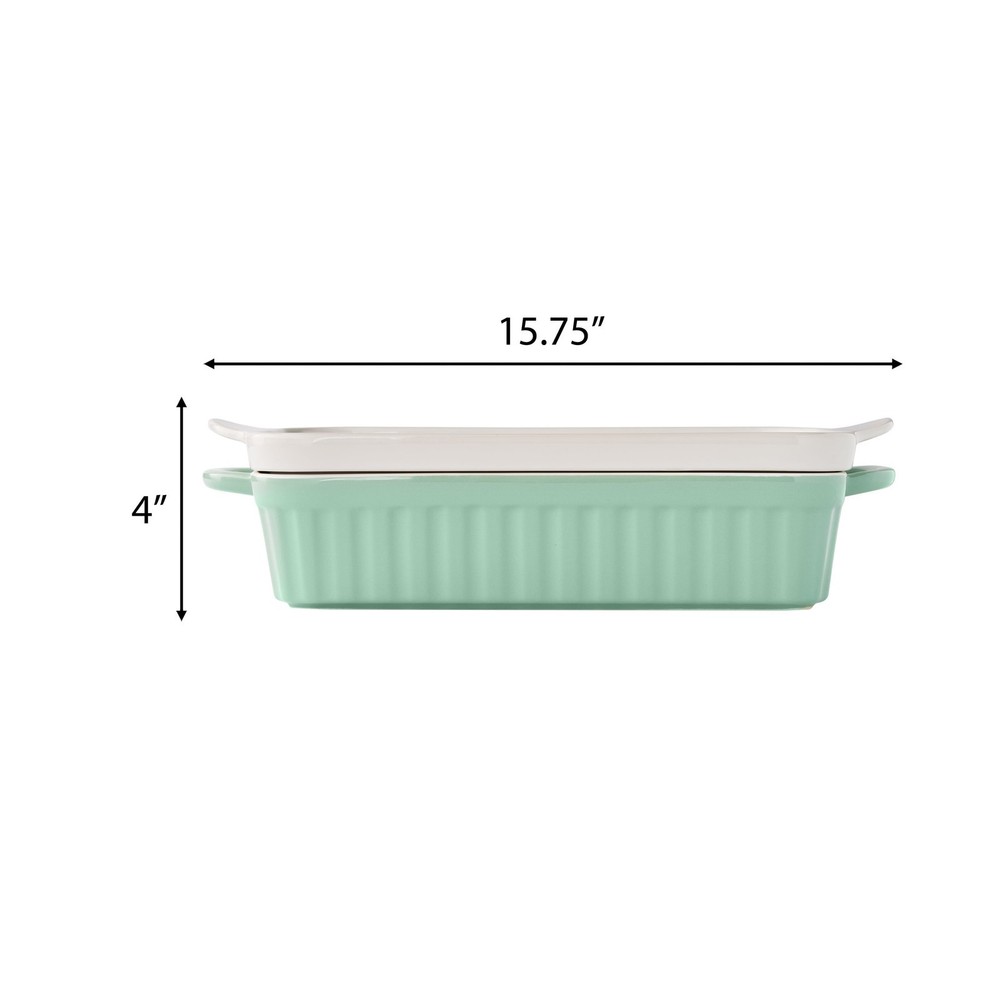Rectangular Baker with Platter Lid 9" x 13" Durable Construction Charming New