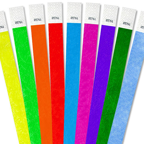 1,000 Count Wristbands, Pick Your Color, Tyvek Material, Security Bracelets