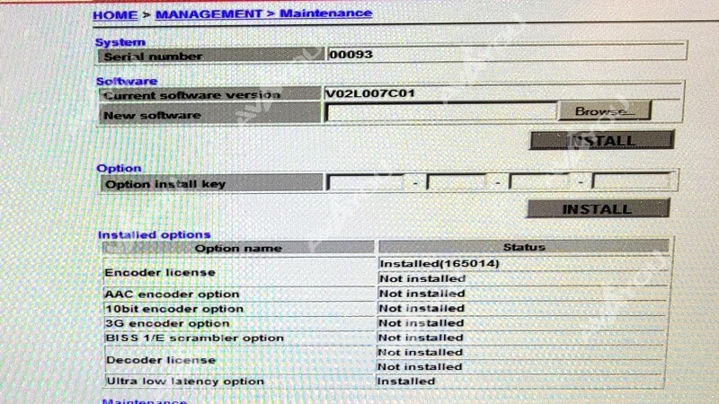 Fujitsu IP-9610 HD/SD Codec Video Encoding H.264 Digital Media Encoder