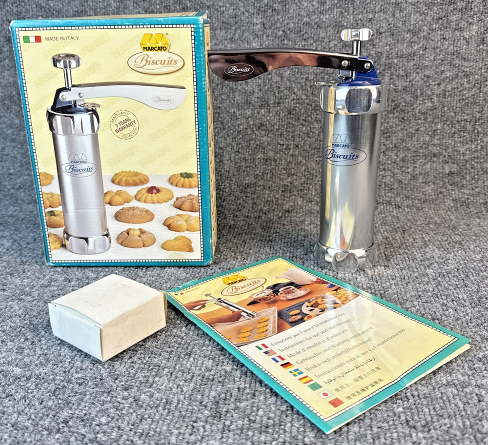 Vtg Cookie Press Marcato Italy Biscuits 20 Cookie Discs FAST FREE PRIORITY SHIP