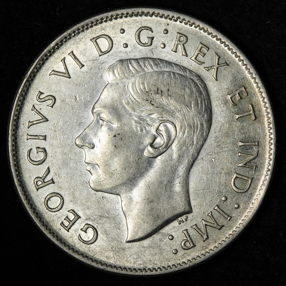1943 Canada SILVER Fifty Cent Piece E385 GWB