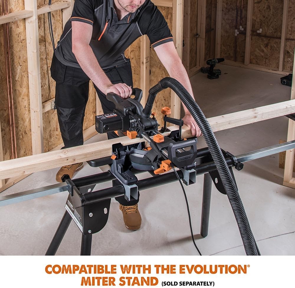 Evolution Power Tools R185SMS+ Sliding Miter Saw with Multi-Material Cutting