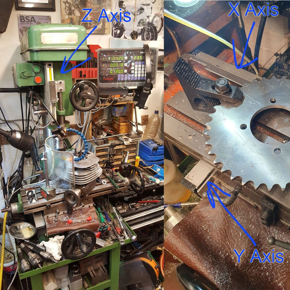 2/3 Axis DRO Digital Readout Linear Scale 5μm Encoder for Bridgeport Mill Lathe