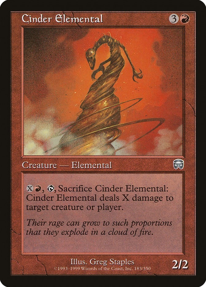 Cinder Elemental Mercadian Masques 183 MTG MP
