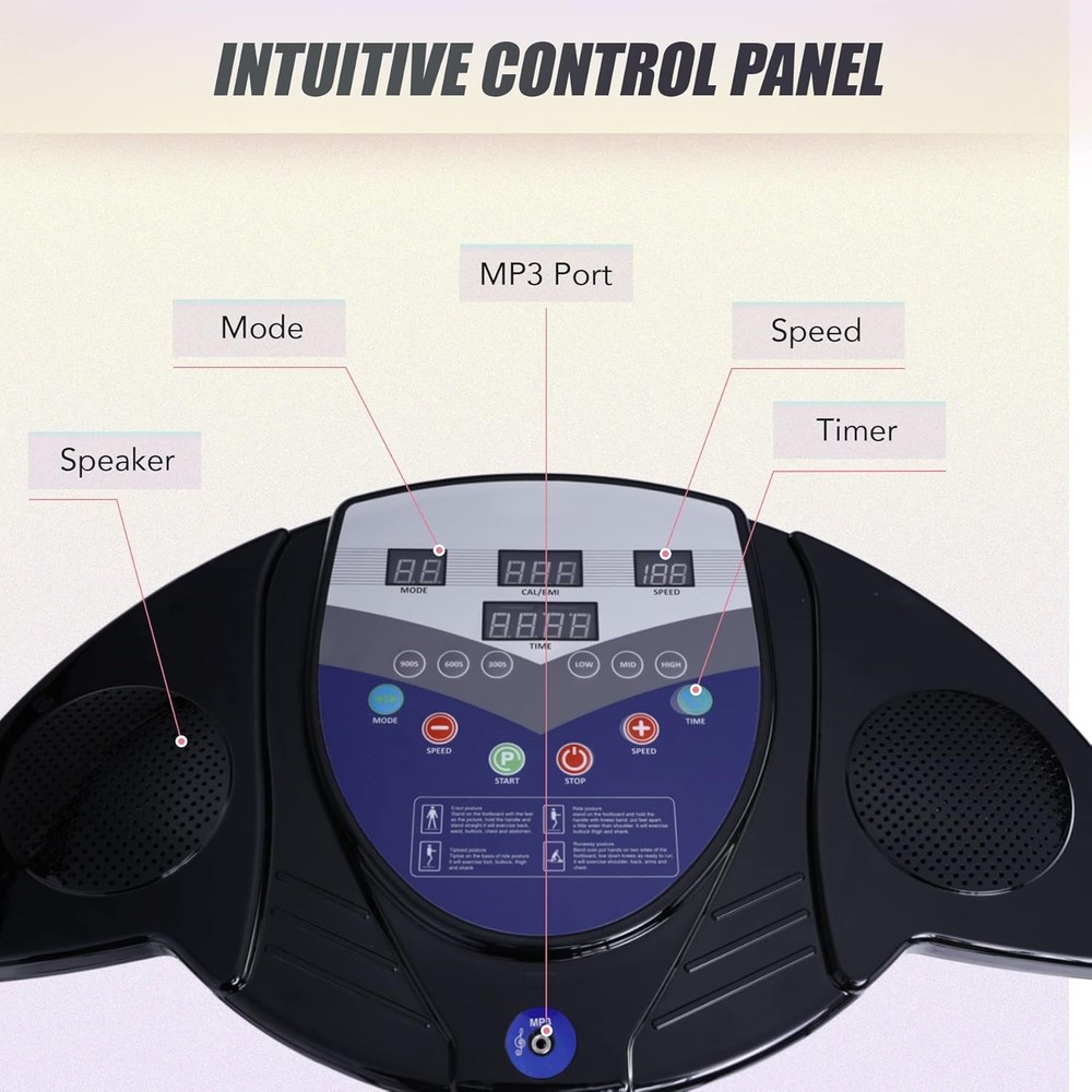 Secondhand 2000W Whole Body Vibration Platform Exercise Machine 180 Speed Levels