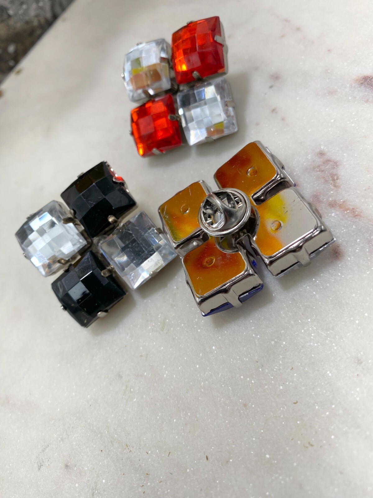 Brooch Lot Mixed Flower Colorful Multi Sample Lot 12 pcs Mix