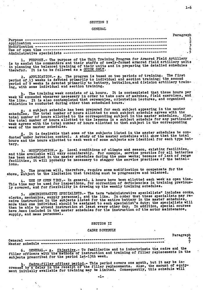 93 Page 1942 Unit Training Program Armored Field Artillery Study on Data CD