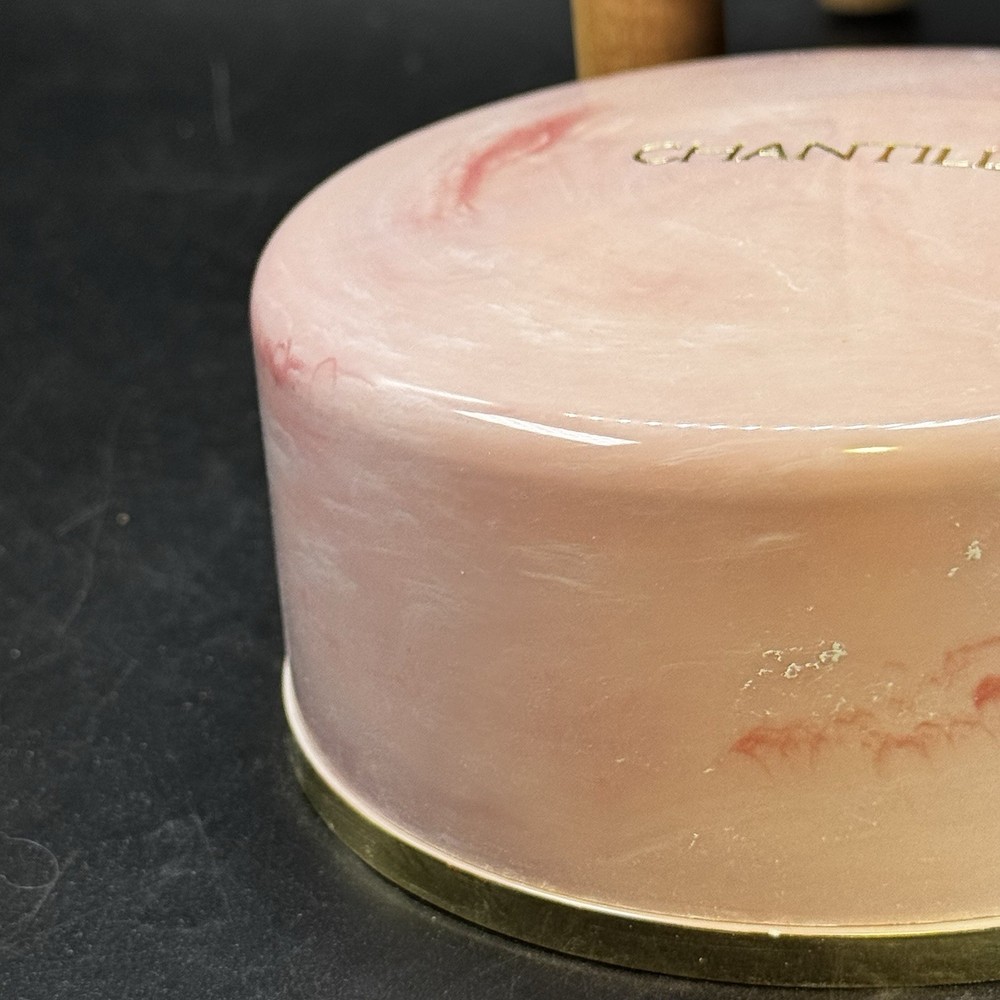 Chantilly Dusting Powder Plastic Container & Puff Boxed EMPTY/Traces Vintage