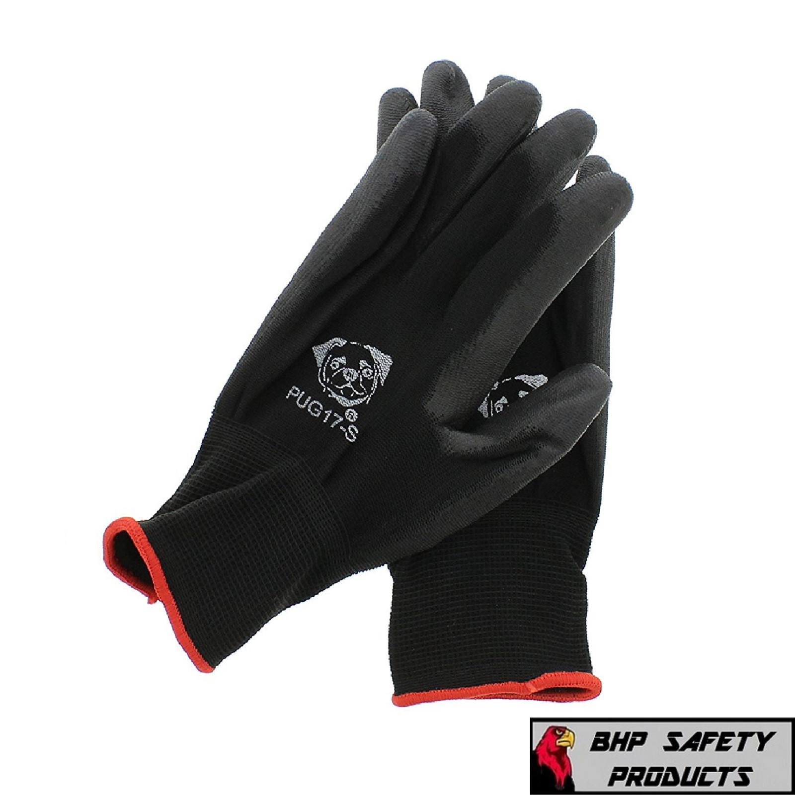 POLYURETHANE COATED GENERAL PURPOSE NYLON WORK GLOVES PUG17 LIGHTWEIGHT (XS-XXL)
